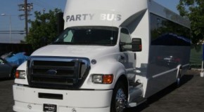 White Ford F650 Party Bus (Up to 38 Passengers)