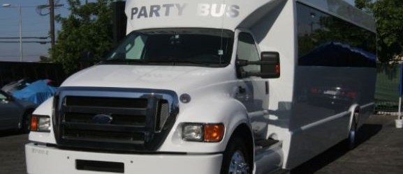 White Ford F650 Party Bus (Up to 38 Passengers)